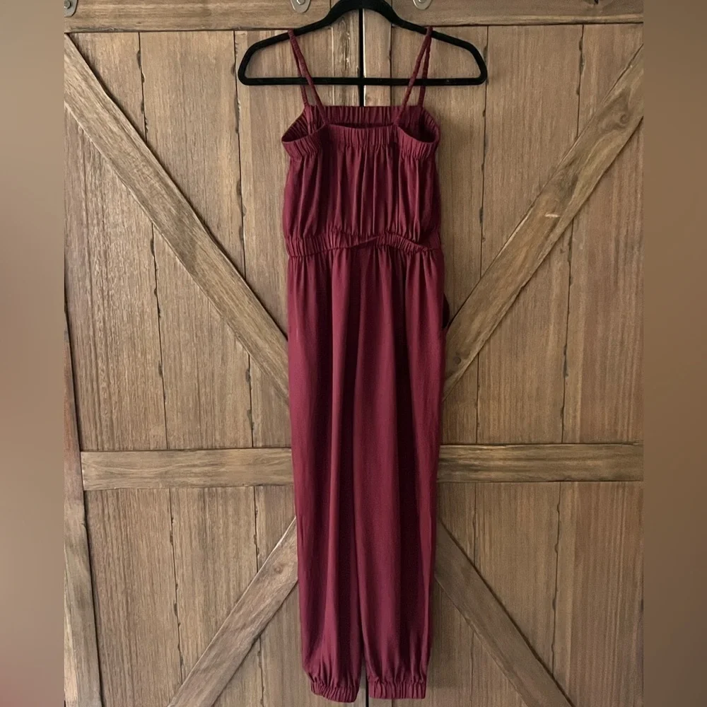 Everlane The Party-Of-One Sleeveless Jumpsuit Oxblood Size XS